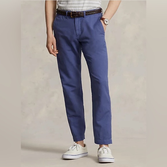 Polo Ralph Lauren Straight Fit Linen-Cotton Pant - Picture 1 of 6